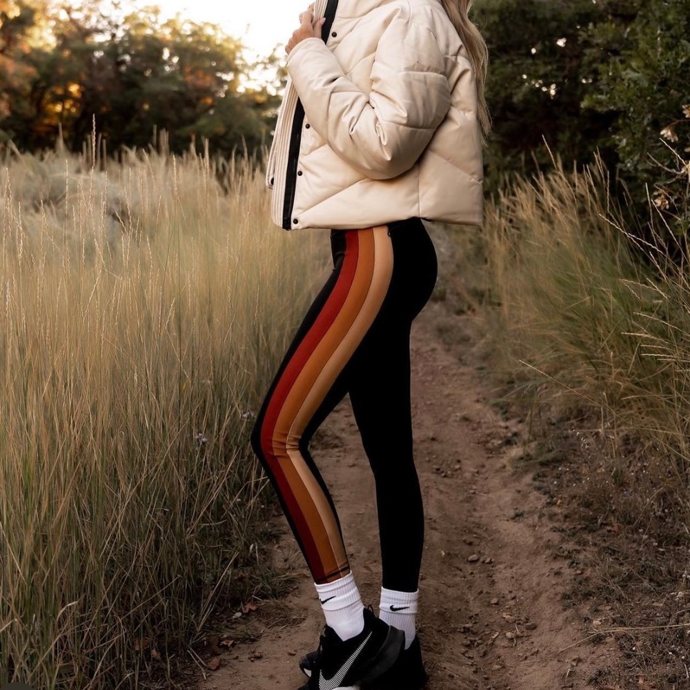 IVL Collective Shimmer Striped Leggings